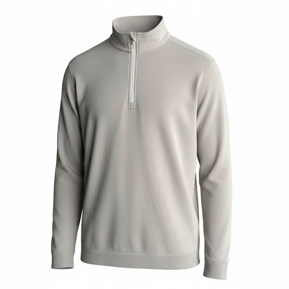 tasc Other - Tasc Performance Long Sleeve 1/4 Zip Shirt Lightweight Sweater Light Gray Bamboo